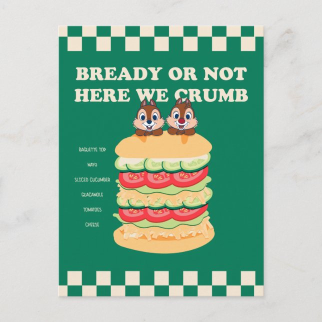 Bready or Not Here We Crumb Postcard (Front)