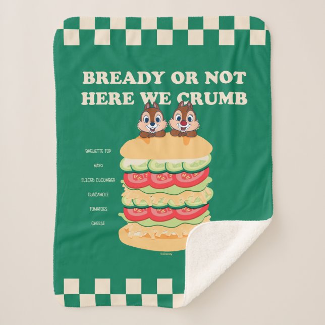 Bready or Not Here We Crumb Sherpa Blanket (Front)