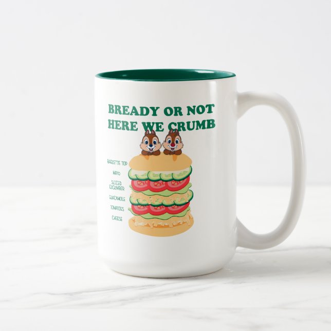 Bready or Not Here We Crumb Two-Tone Coffee Mug (Right)