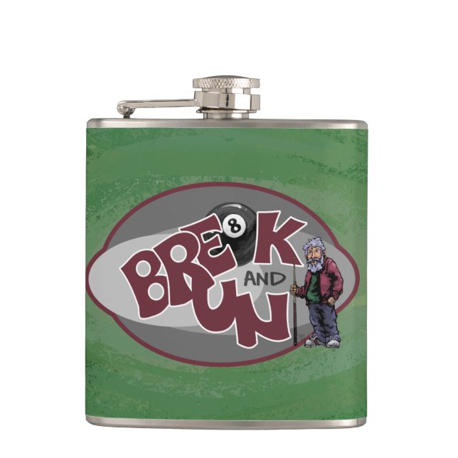 Break and Run Hip Flask (Front)