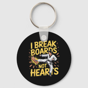 Break Boards Not Hearts Training Sparring Keychain
