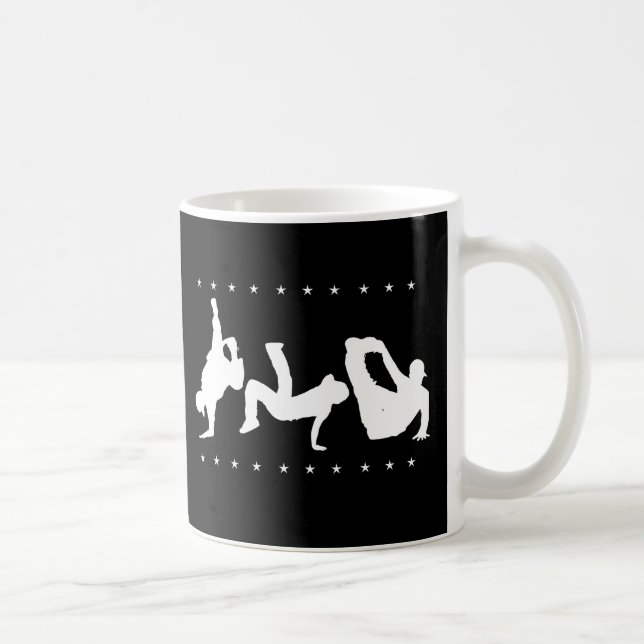 Break dance Black Coffee Mug (Right)