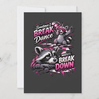 Break dance, break down, disco fun invitation