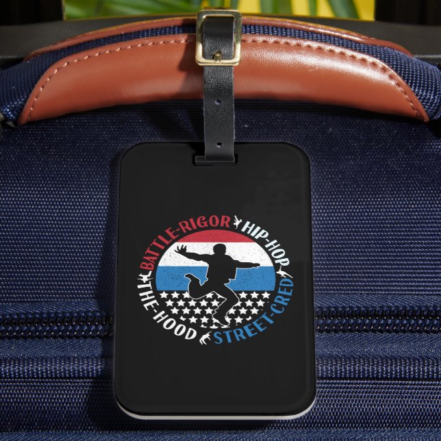 Break Dance Breakdancing Hip-Hop Boy Luggage Tag (Front Insitu 2)
