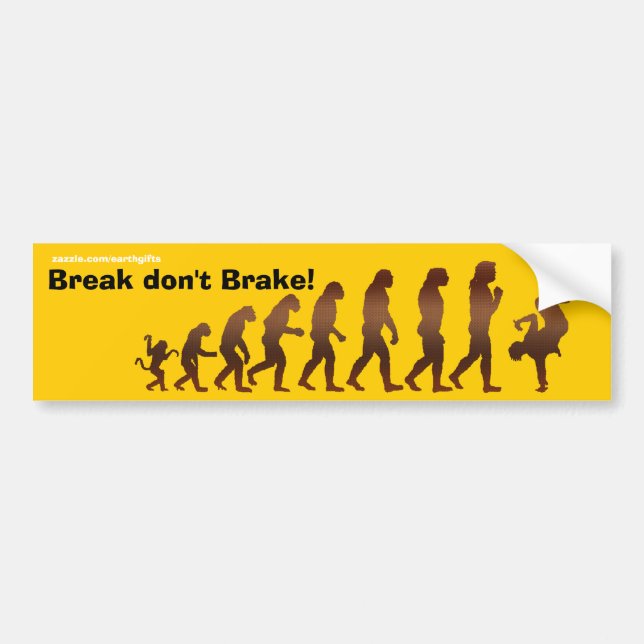 BREAK DANCE Funny Bumper Stickers (Front)