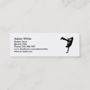 Break dance mini business card