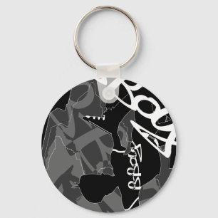 Break Dancer in the City Keychain