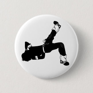 Break Dancer Silhouette Button Badge