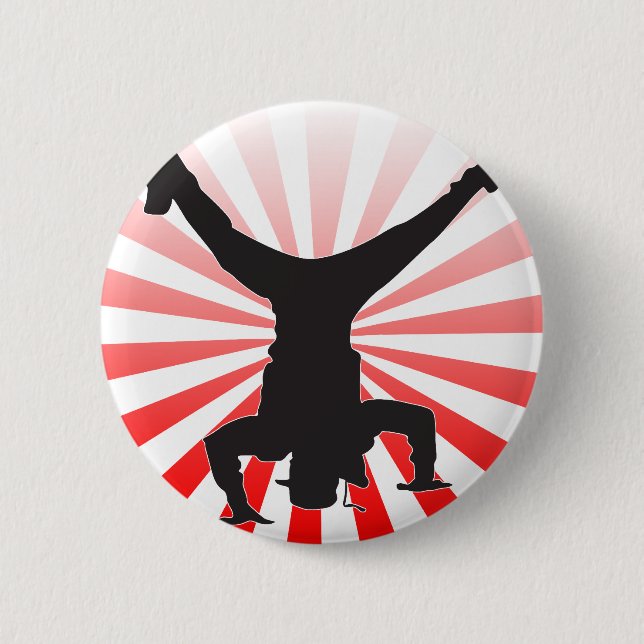 break dancing explosion 2 inch round button (Front)