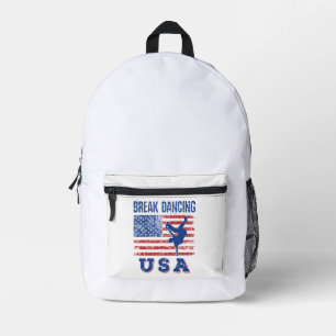 Break Dancing USA Printed Backpack