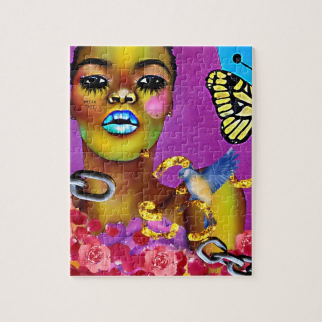 Break Free African American Woman Art Jigsaw Puzzle (Vertical)