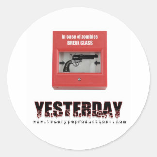 Break Glass Classic Round Sticker