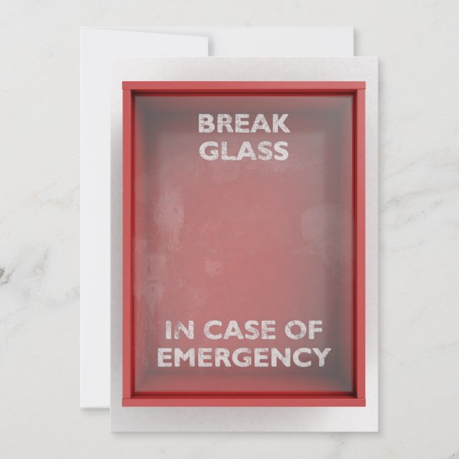 Break In Case Of Emergency Red Box (Front)