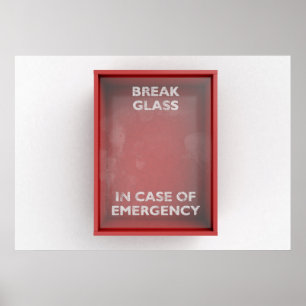 Break In Case Of Emergency Red Box Poster