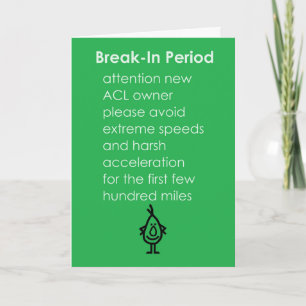 Break-In Period A Funny ACL Reconstruction Poem Card