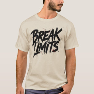 Break Limits Mens T Shirt Motivational Minimal Typ
