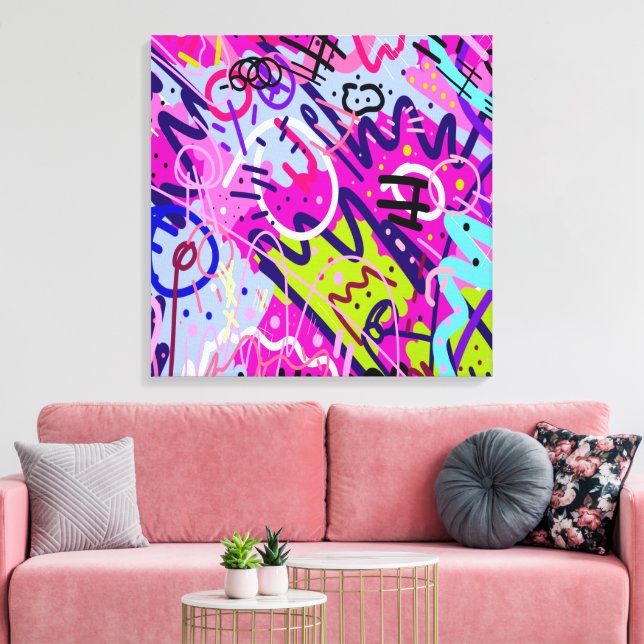 Break Out Star: Abstract Art  Canvas Print (Insitu(LivingRoom))