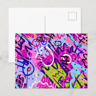 Break Out Star: Abstract Art  Postcard