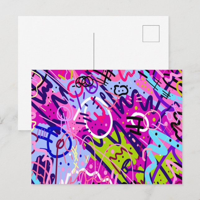 Break Out Star: Abstract Art  Postcard (Front/Back)
