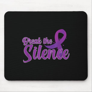 Break Silence Domestic Violence Support Awareness Mouse Pad