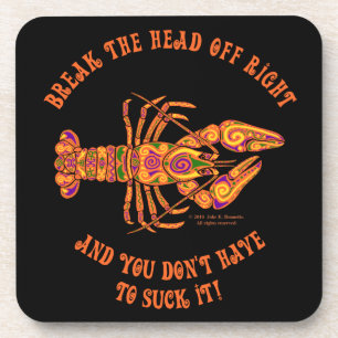 Break the Head Crawfish Cork Coaster