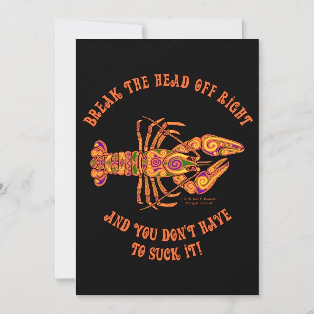Break the Head Crawfish Invitation (Front)