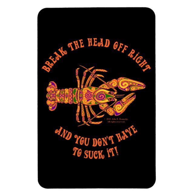 Break the Head Crawfish Premium Magnet (Vertical)