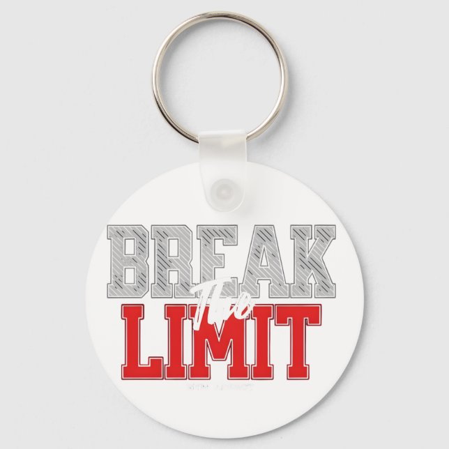 Break the Limit Motivational Gym Keychain (Front)