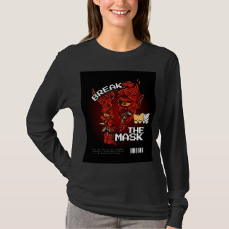Break the mask & cute cat design t-shirt