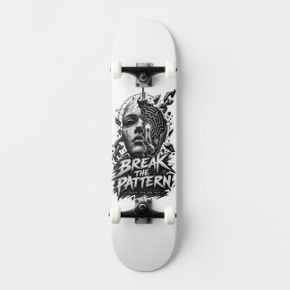 Break The Pattern Edgy Graphic Skateboard Deck | D