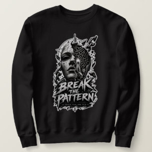 Break The Pattern Monochrome Graphic Sweatshirt   
