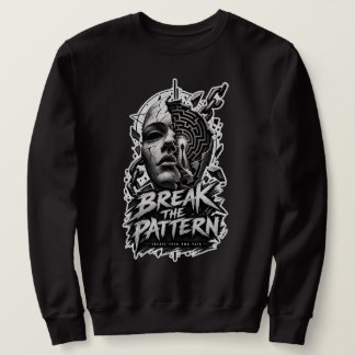 Break The Pattern Monochrome Graphic Sweatshirt |