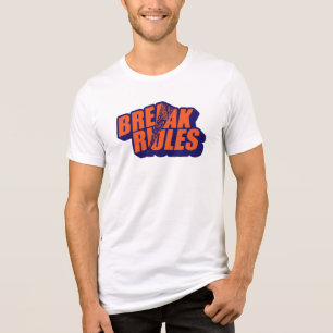 "Break The Rules" Bold Orange Typography Tri-Blend Shirt
