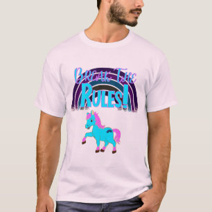 Break The Rules - Cute Purple & Blue Horse T-Shirt