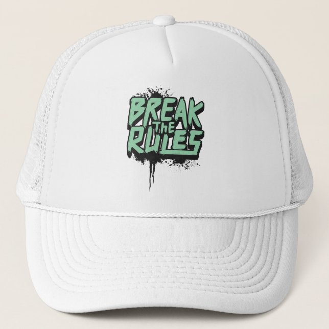 Break the rules trucker hat (Front)