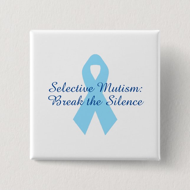 Break the Silence Ribbon 2 Inch Square Button (Front)