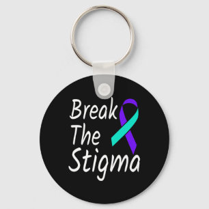 Break The Stigma Suicide Prevention Ribbon Awarene Keychain