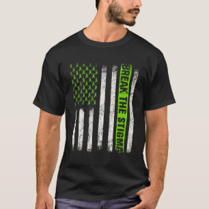 Break The Stigma US Flag Mental Health Awareness M T-Shirt