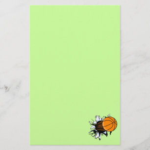 break through basketball stationery