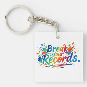 Break Your Records T-Shirt Keychain