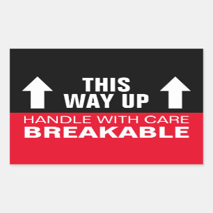 Breakable Handle with care This way up moving Sticker