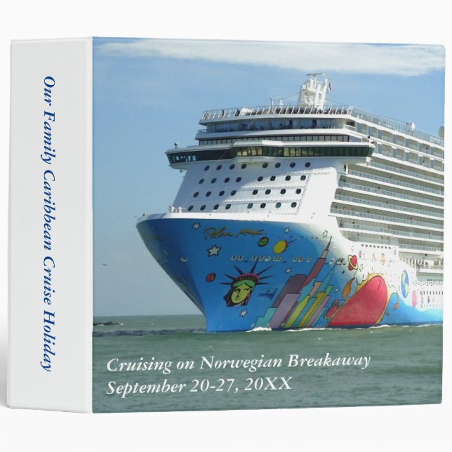 Breakaway Underway Custom Cruise Memory Book Binder (Front/Spine)