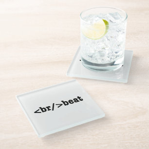 breakbeat HTML Code Glass Coaster