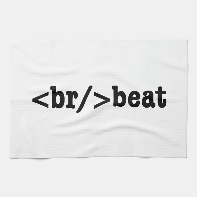 breakbeat HTML Code Kitchen Towel (Horizontal)