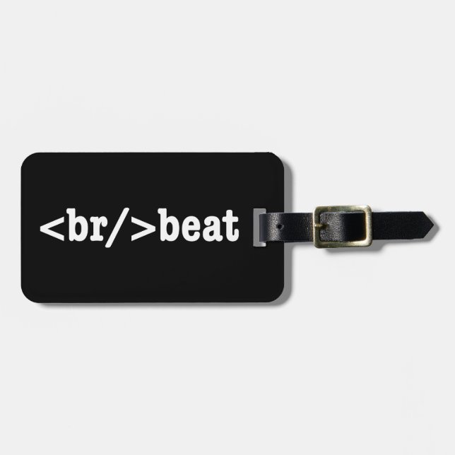 breakbeat HTML Code Luggage Tag (Front Horizontal)