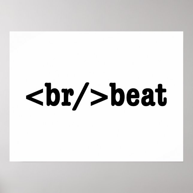 breakbeat HTML Code Poster (Front)