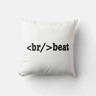 breakbeat HTML Code Throw Pillow