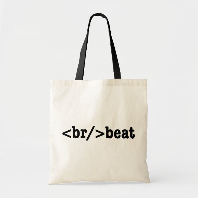 breakbeat HTML Code Tote Bag (Front)