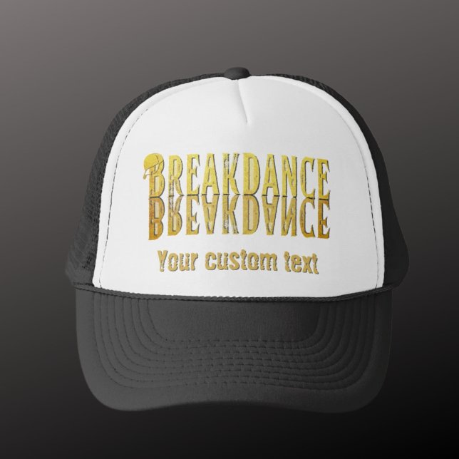 Breakdance black yellow  trucker hat (Creator Uploaded)