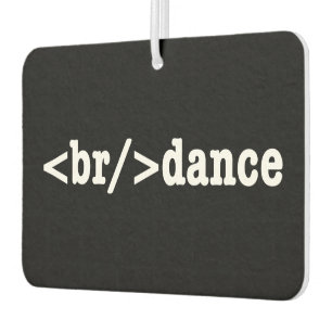 breakdance HTML Code Air Freshener